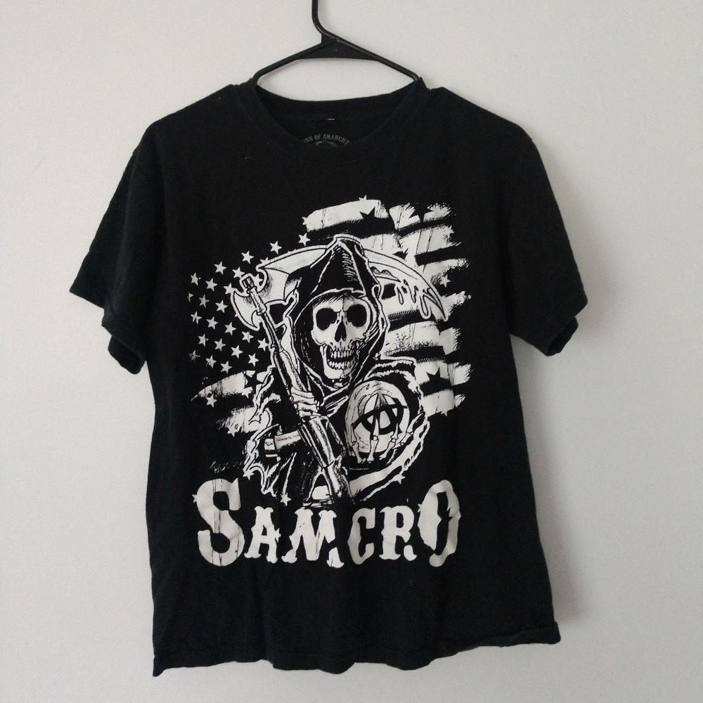 Sons Of Anarchy Samcro Graphic Black Tee - Small